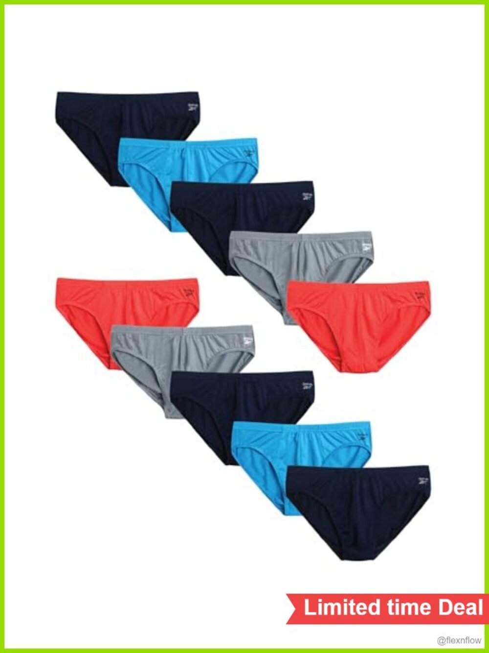 Mens Low Rise Briefs 10 Pack Performance Underwear with Pouch Stretch
